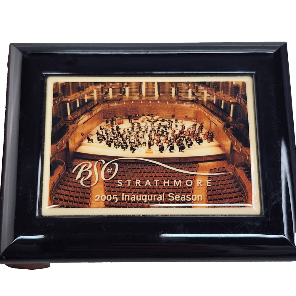 BSO Strathmore Lacquer Wood Music Box 2005 Inaugural Season Boston Symphony 3x4